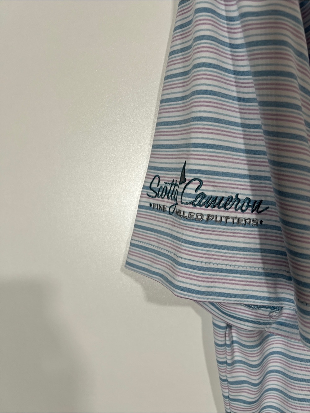 Scotty Cameron Peter Millar Circle T Golf Shirt Striped 7 Point Crown Polo Large - Picture 5 of 9